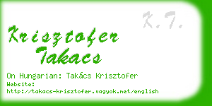 krisztofer takacs business card