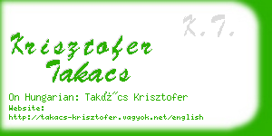 krisztofer takacs business card